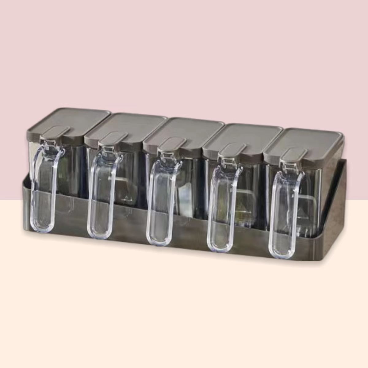 Wall-mounted kitchen storage rack, no need for drilling, salt, monosodium glutamate, seasoning jars and boxes, seasoning combination set in one