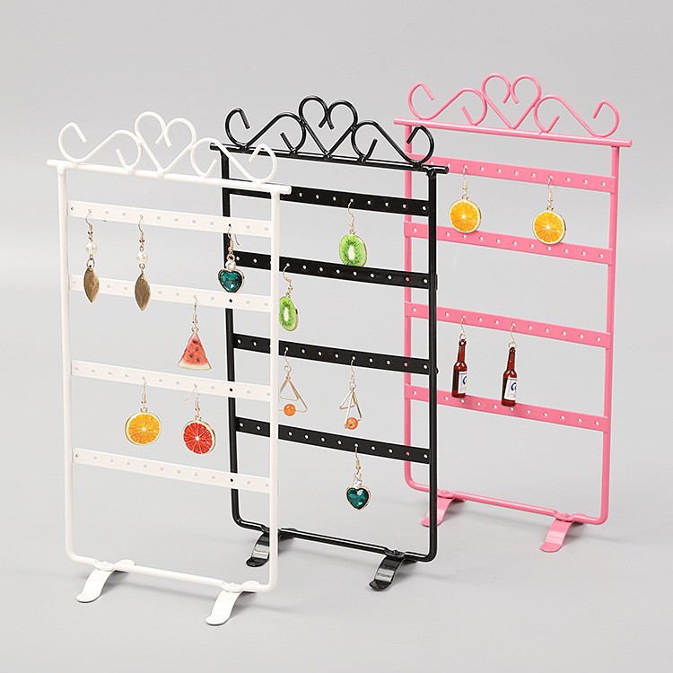 Iron earring display stand, metal store display jewelry storage hanging rack, prop necklace stud jewelry stand Specification image