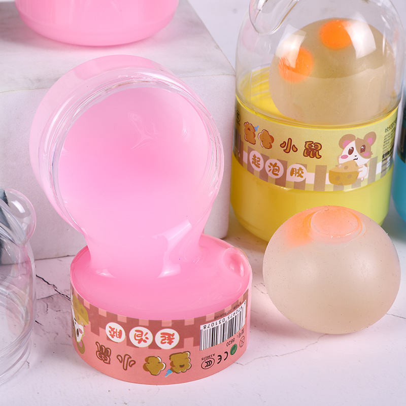 Peilebao factory direct sales cheese Mouse foaming glue Crystal mud non-stick hand Relieving diy toys Application Scenario