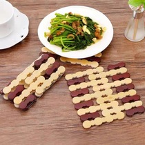 Mat of mat of dish of qualitative heat insulation of square bamboo prevents hot heat proof casserole mat mat of table mat bowl mat of cup mat plate mat of 2 yuan