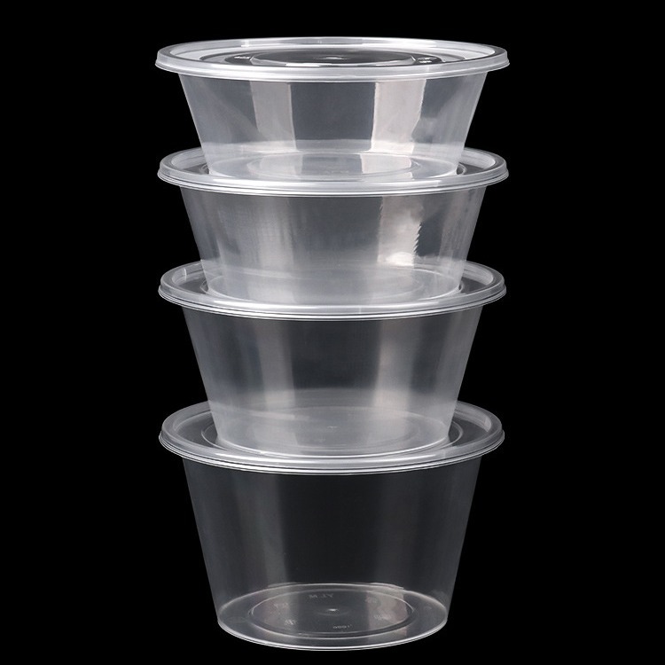 Disposable food containers, packing boxes, lunch boxes, food-grade round rice bowls, rectangular commercial takeout fast food boxes with LIDS details Picture