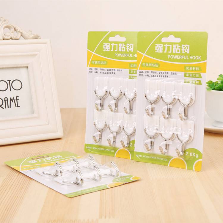 6 adhesive hooks, strong adhesive hooks, seamless adhesive hooks, coat hooks, door rear hooks, wall hooks, one-yuan coat hooks, adhesive hooks Specification image