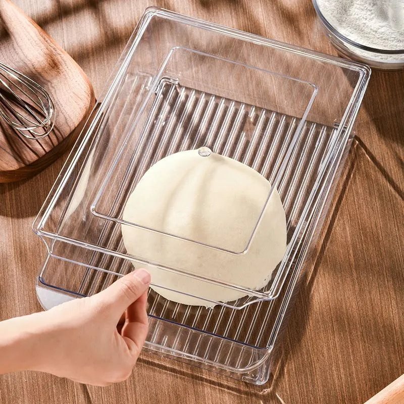 Factory direct sales of visible leavening boxes, kitchen and refrigerator plastic refrigeration boxes, food-grade bread and pastry fermentation boxes and containers