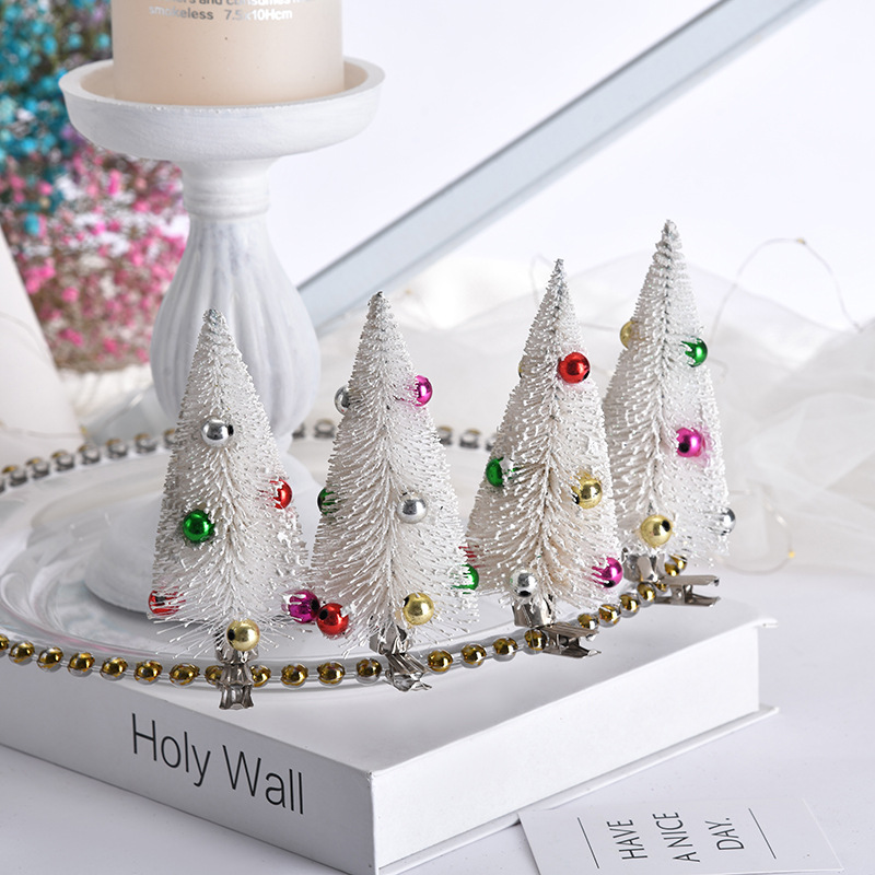 Colorful beaded Christmas tree hairpins, Christmas decoration items, 2023 Christmas decorations, desktop ornaments, supplied by the manufacturer details Picture