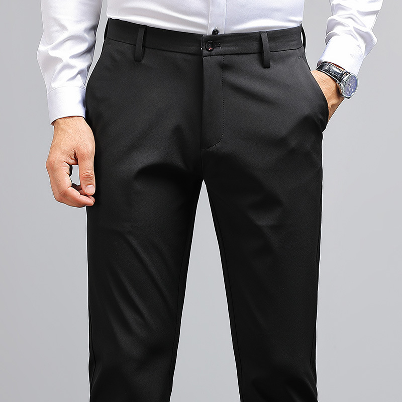 长裤子男士修身西裤/男士休闲裤黑色/夏长裤薄男冰丝/墨西哥仓库服装/男裤男士宽松休闲细节图