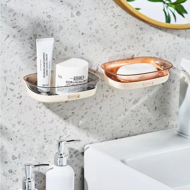 Creative new double-layer covered draining soap box, flip-top soap box, multi-functional soap box, creative bathroom details Picture