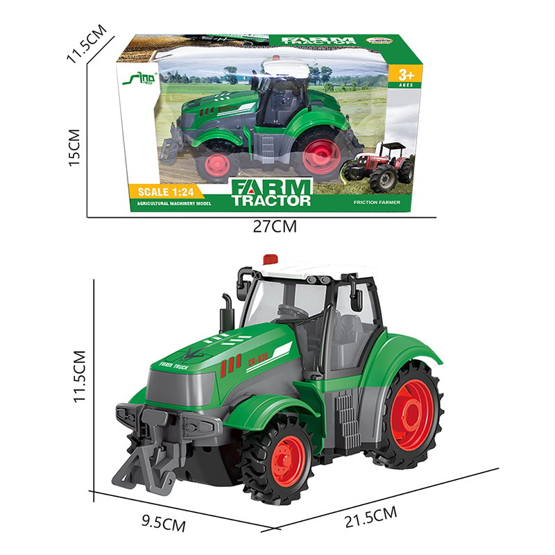 Cross-border toys, high-fidelity children's farmer's car, farm tractor, inertial dump truck model, transport trailer, engineering vehicle details Picture