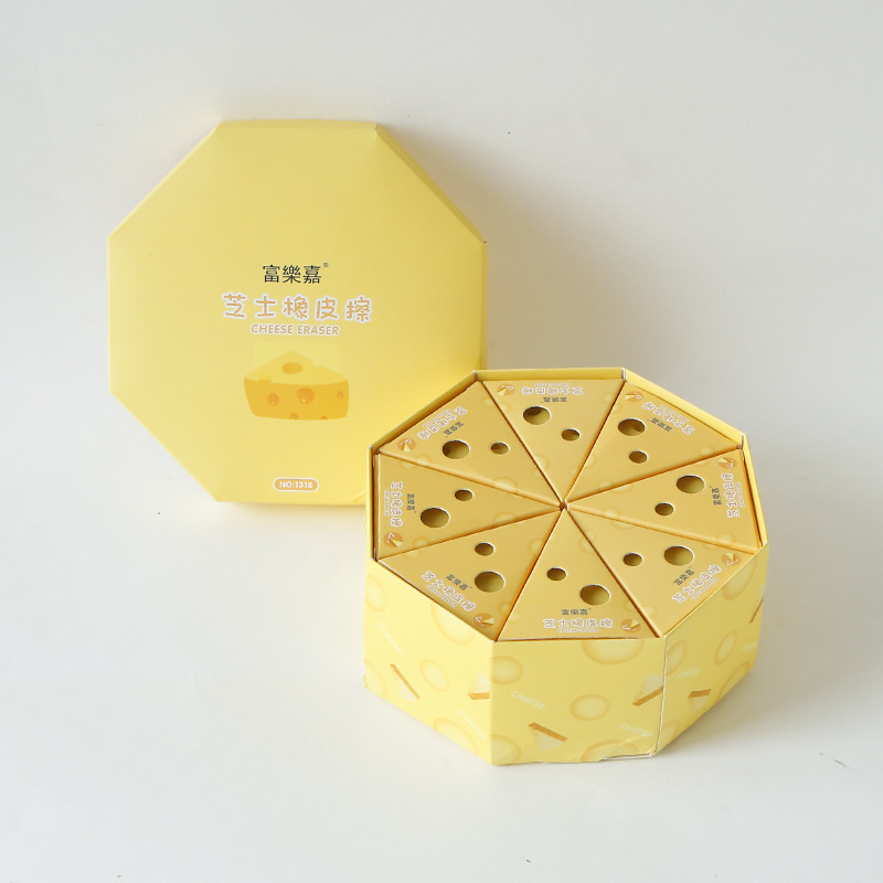 Primary school stationery, cheese, eraser, creative cartoon eraser gifts, shapeless and traceless children's gifts wholesale Item Picture