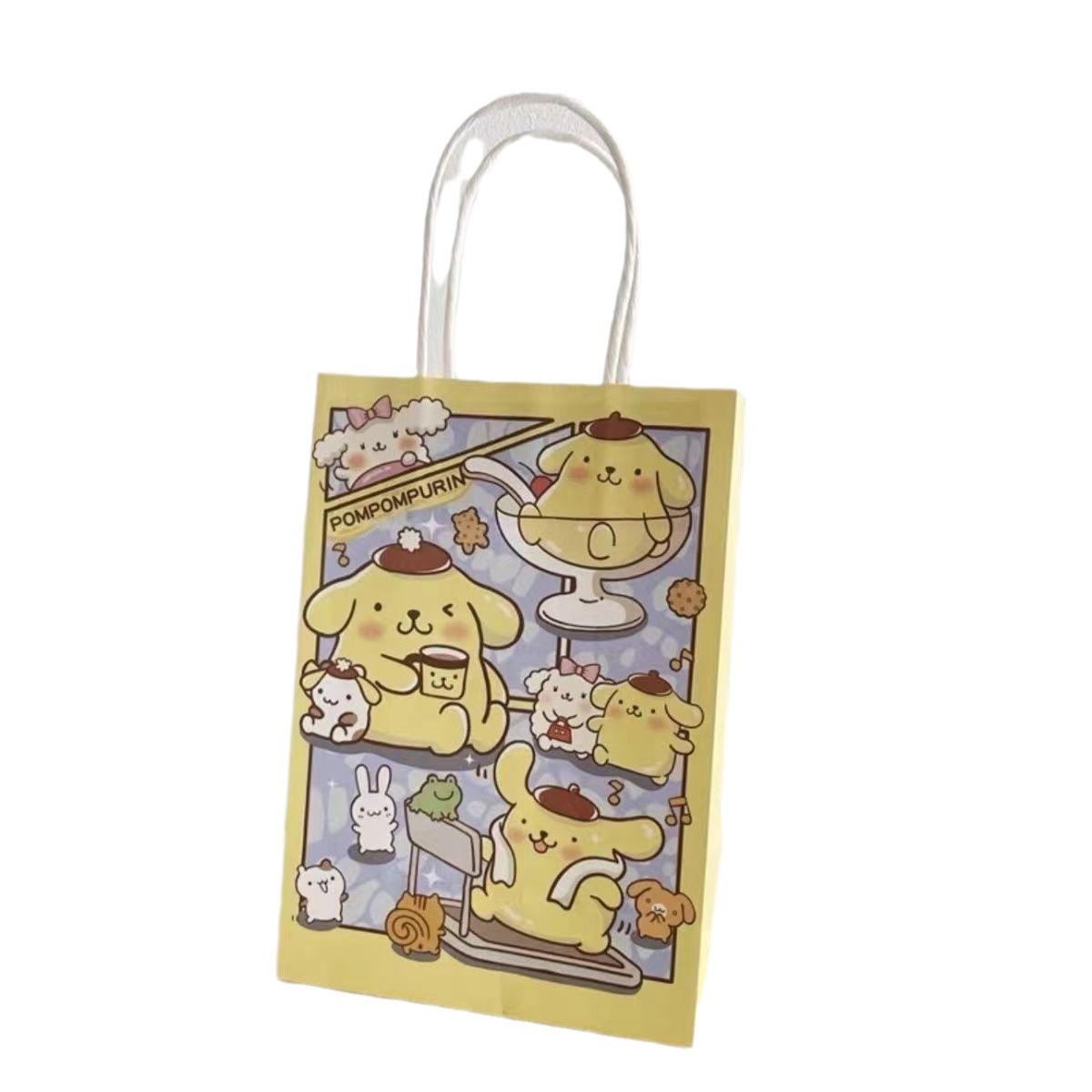 Cute cartoon Melody Kuromi Cinnamon Dog gift bag, shopping hand-held paper bag, small gift bag for jewelry store Item Picture