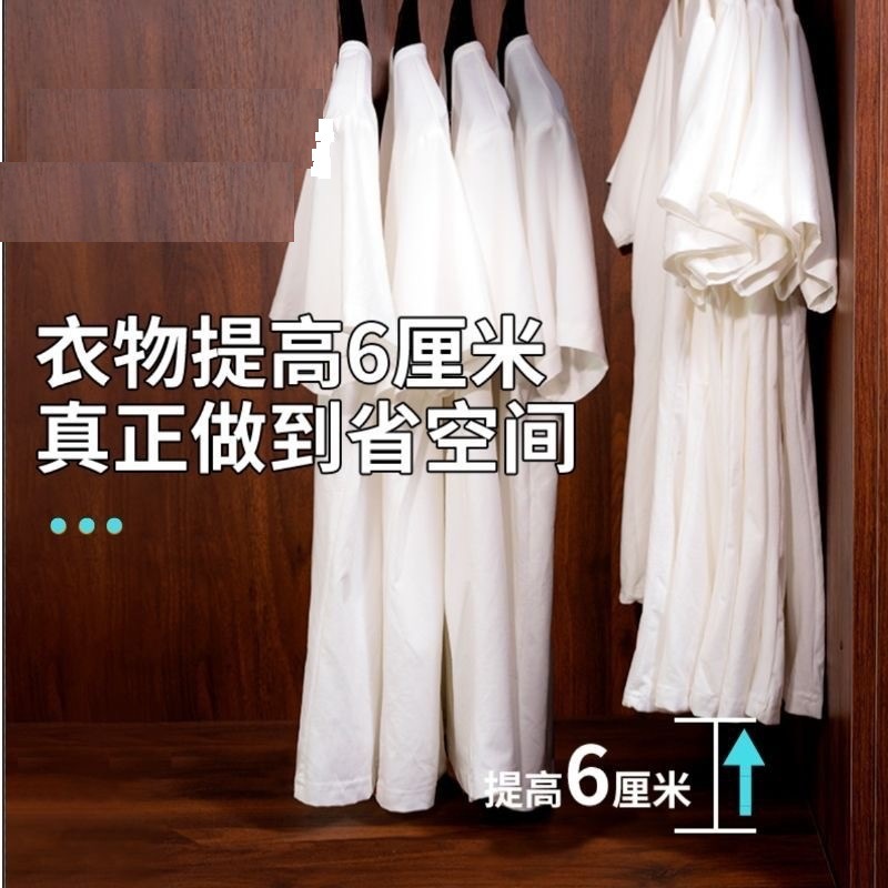 Ultra-thin short-necked coat hanger, anti-slip, low-necked velvet coat hanger, short neck, ultra-low, saving vertical space, velvet coat hanger Specification image