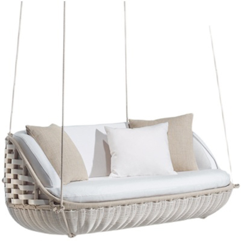 Balcony hanging chair, double hanging basket, rural outdoor leisure rocking chair, swing, rattan chair, homestay, household hammock, indoor cradle Item Picture