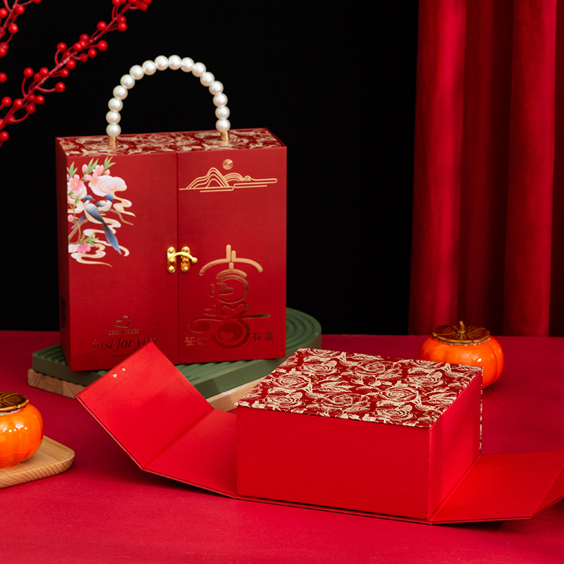 高档伴手礼礼盒喜糖盒空盒手提结婚订婚宾客回礼包装盒盒子批发详情图3