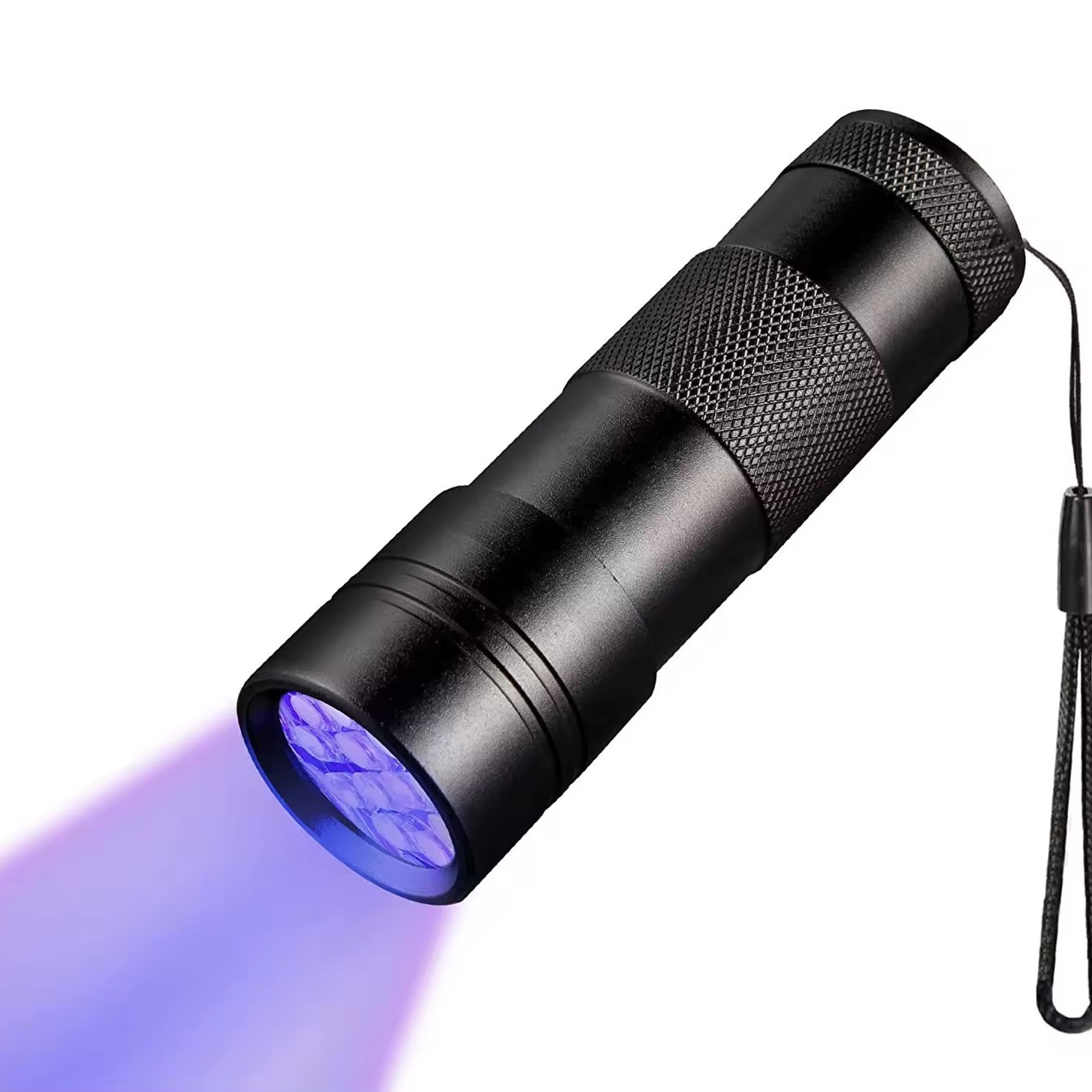 365nm12LEDUV curing lamp flashlight, pet urine test nail lamp, 395nm UV lamp