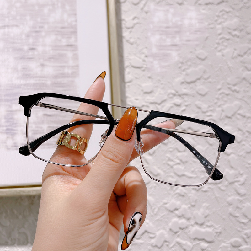 防蓝光平光镜68087金属眼镜框韩版个性装饰镜近视眼镜架批发详情图3