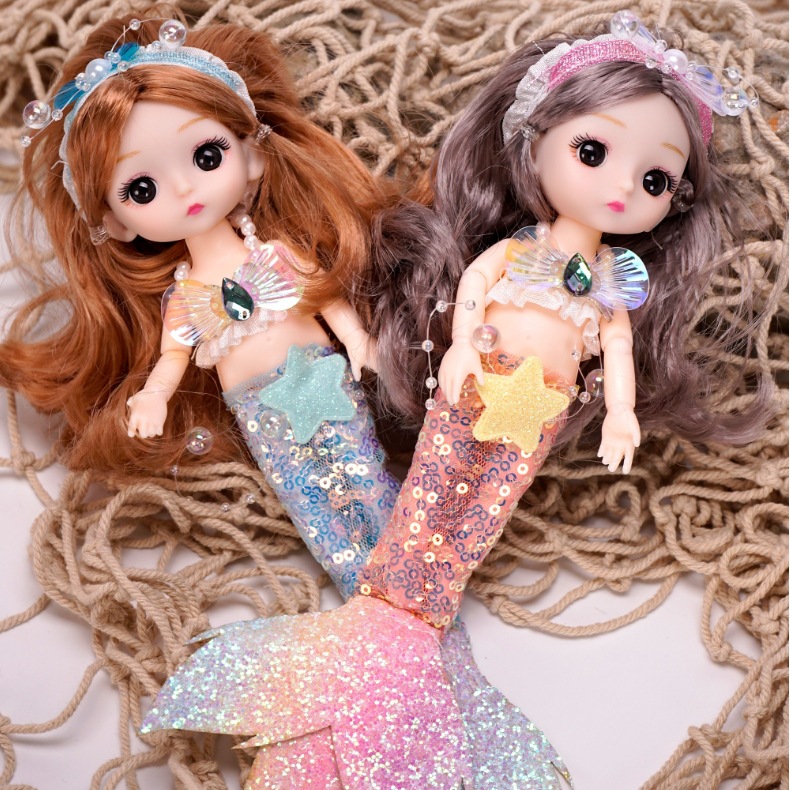海洋馆美人鱼娃娃女孩玩具换装洋娃娃公主可爱萌娃儿童学生礼品