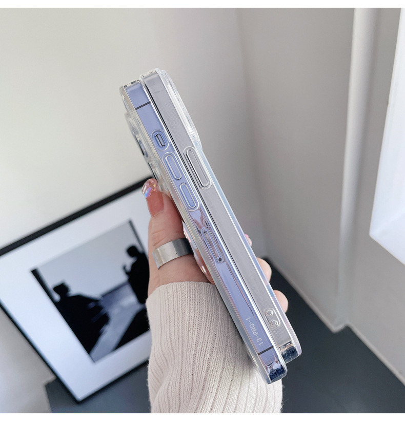 Suitable for the new iphone17 phone case 16Pro, Apple transparent hollow case, thickened silicone TPU anti-drop soft case pic 15