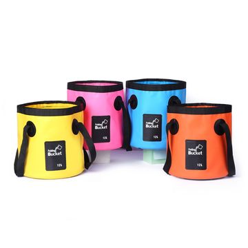 New cross-border camping fishing hand-held water bucket, pvc portable folding water bucket package, outdoor foot bath bucket in stock Application Scenario