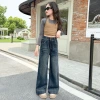 Cross-border wholesale 2025 Autumn New Girls' jeans, fashionable and versatile denim long pants for girls and children autumn edition Specification image