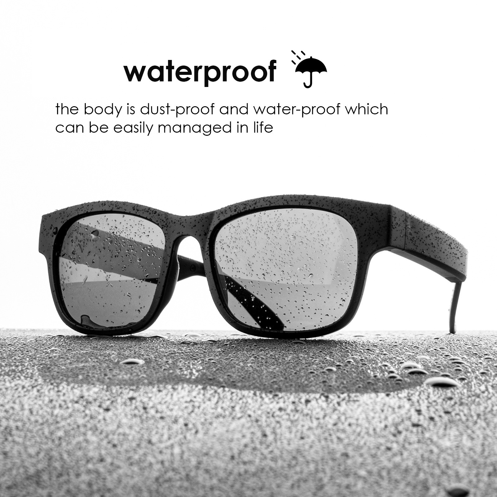 A12 Pro Smart Bluetooth Glasses Sports Portable Wireless Bluetooth Headphones Polarized Music Sunglasses Headphones