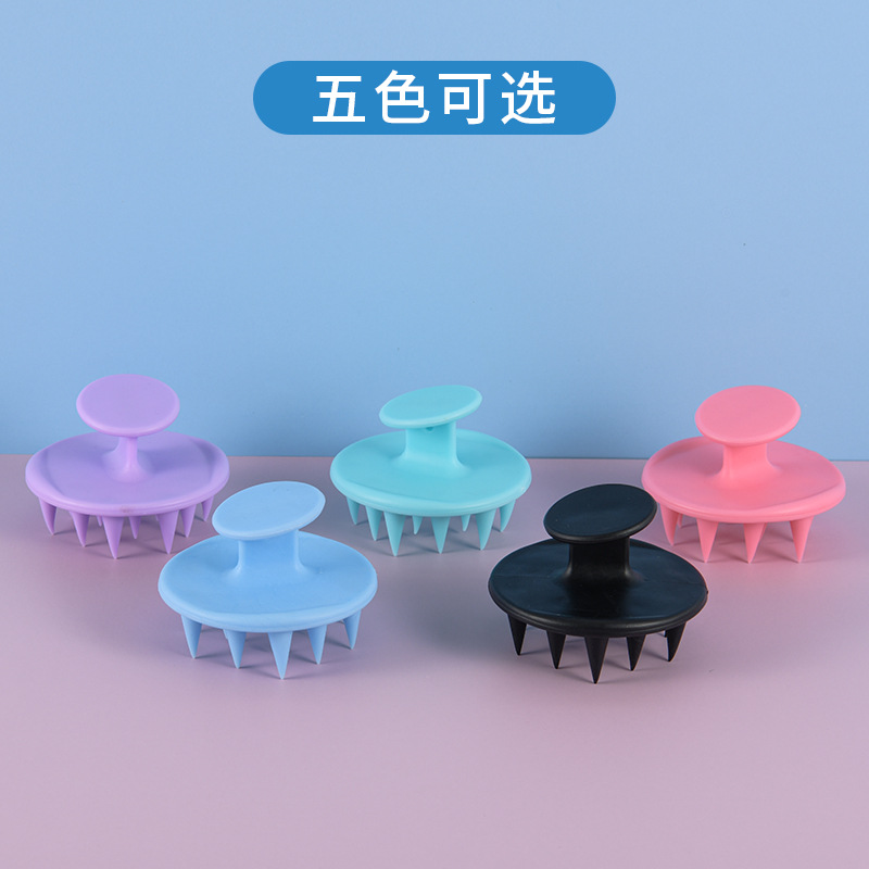 Massage Silicone Shampoo Brush Scalp Cleaning Hair Shampoo Comb Head Massage Soft Shampoo Conditioner Brush In Stock details Picture