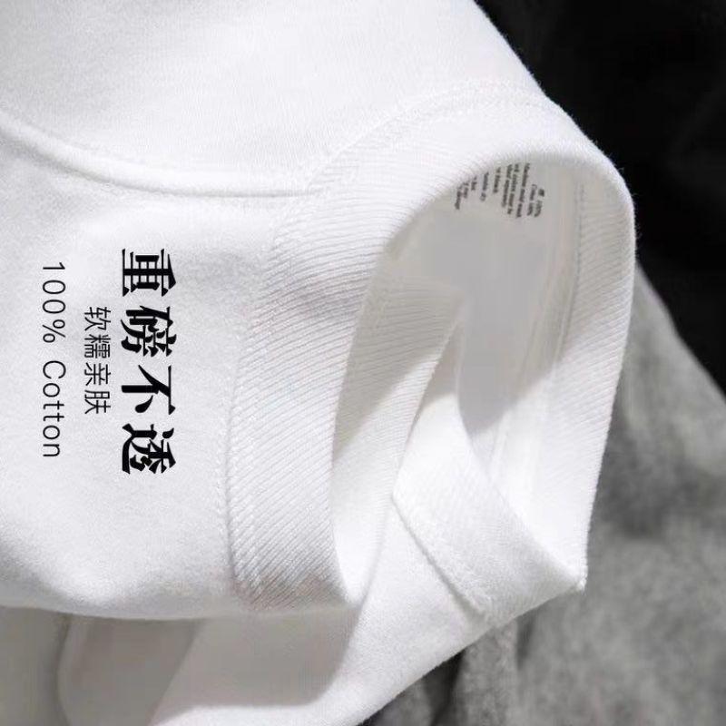 Polainas sueltas de algodón pesado base casual manga corta camiseta de algodón vintage color sólido cuello redondo estilo de día hombre Application Scenario