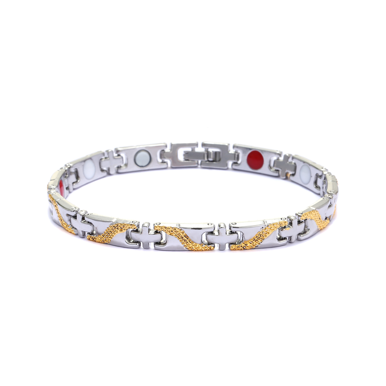 Yunjin cross-border venta caliente cruz doble color dragón estampado pulsera europa y américa moda desmontable pareja imán pulsera Application Scenario