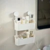 Storage rack, seamless mini storage box, no need for drilling, kitchen wall-mounted, cosmetics and skin care, household plastic Specification image