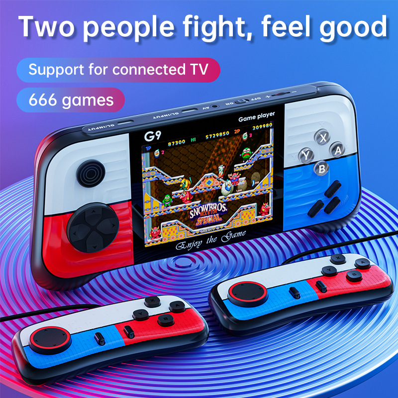 Handheld Game Console 2022 New Cross-Border Rocker Retro Color Clash Handheld Console Psp Gaming Arcade G9 Game Console full figure