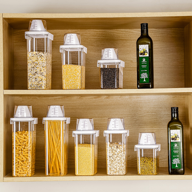Kitchen grain storage box, moisture-proof and insect-proof dry goods and snacks preservation box, grain sealed jar, storage jar Specification image