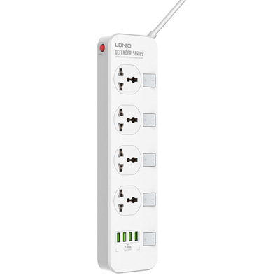 The new SC4408 British standard Hong Kong version power strip socket, British power strip, USB drag board with overload protection Item Picture