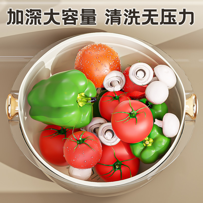 塑料洗菜盆/厨房镂空沥水产品图