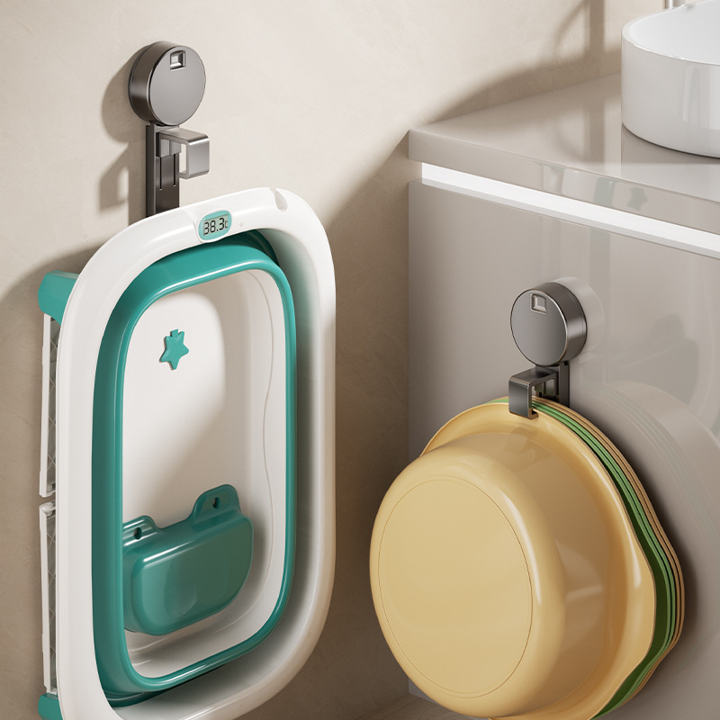 卫生间面盆澡盆收纳挂架浴室壁挂式吸盘挂钩洗手间免打孔洗脸盆架