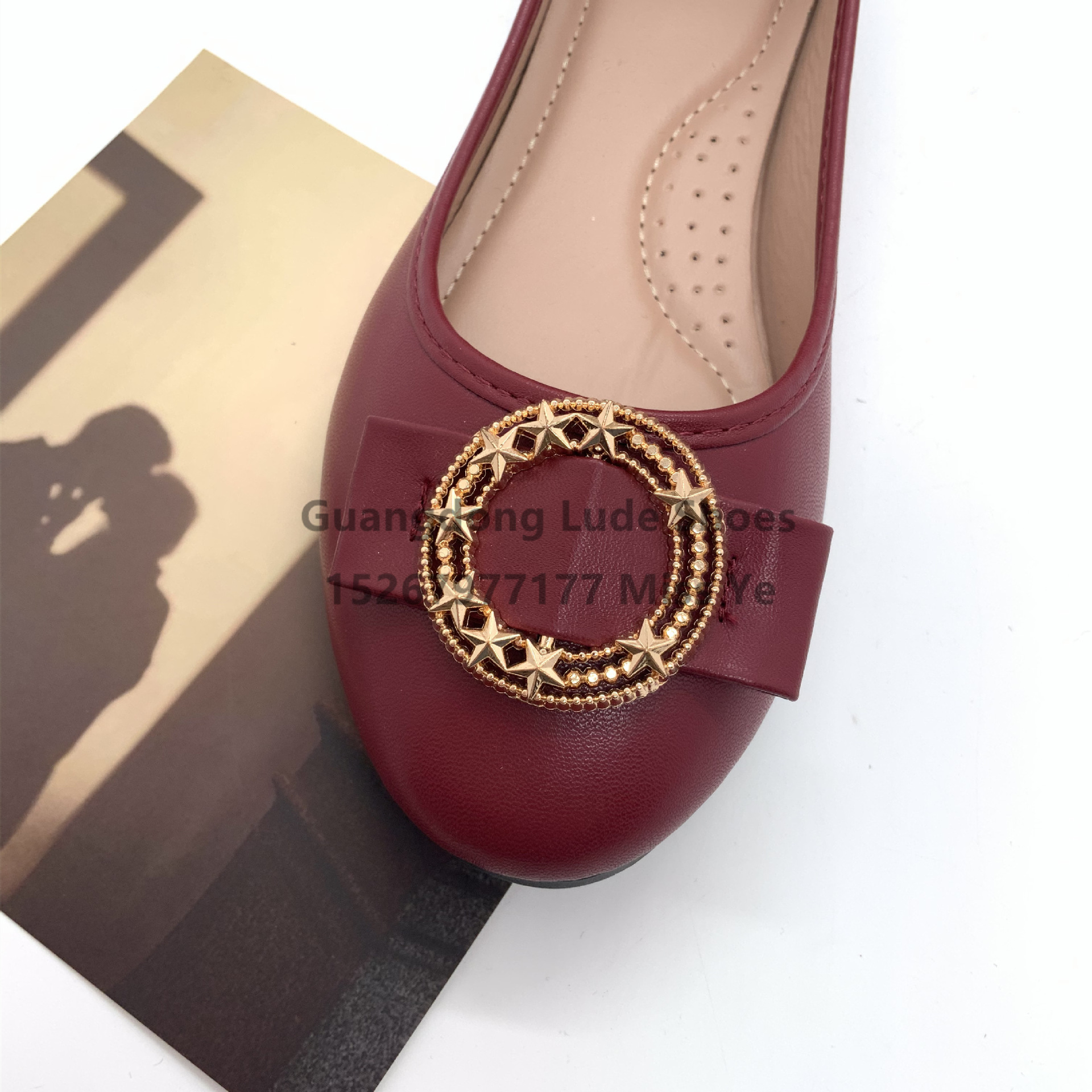 Spring And Summer New Single Shoes Flat Women Casual Shoes Comfortable Fashion Guangzhou Women's Shoes Craft Shoes Anti-Slip Wear Specification drawing