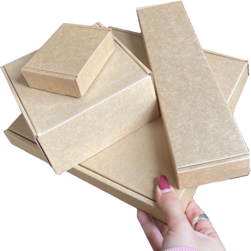 Shenzhen aircraft box 180MM express packaging paper box, factory direct sales of in-stock flash folding paper box aircraft box Item Picture