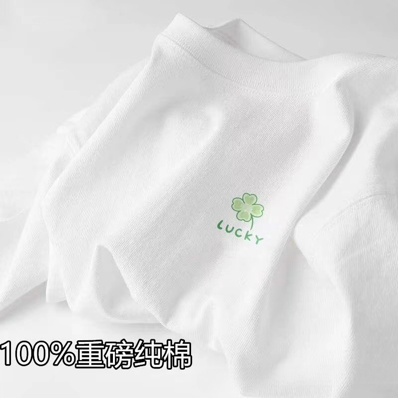 Summer's new men's and women's pure cotton short-sleeved, small chest label personalized couple T-shirts are loose, casual and versatile, trendy tops Application Scenario
