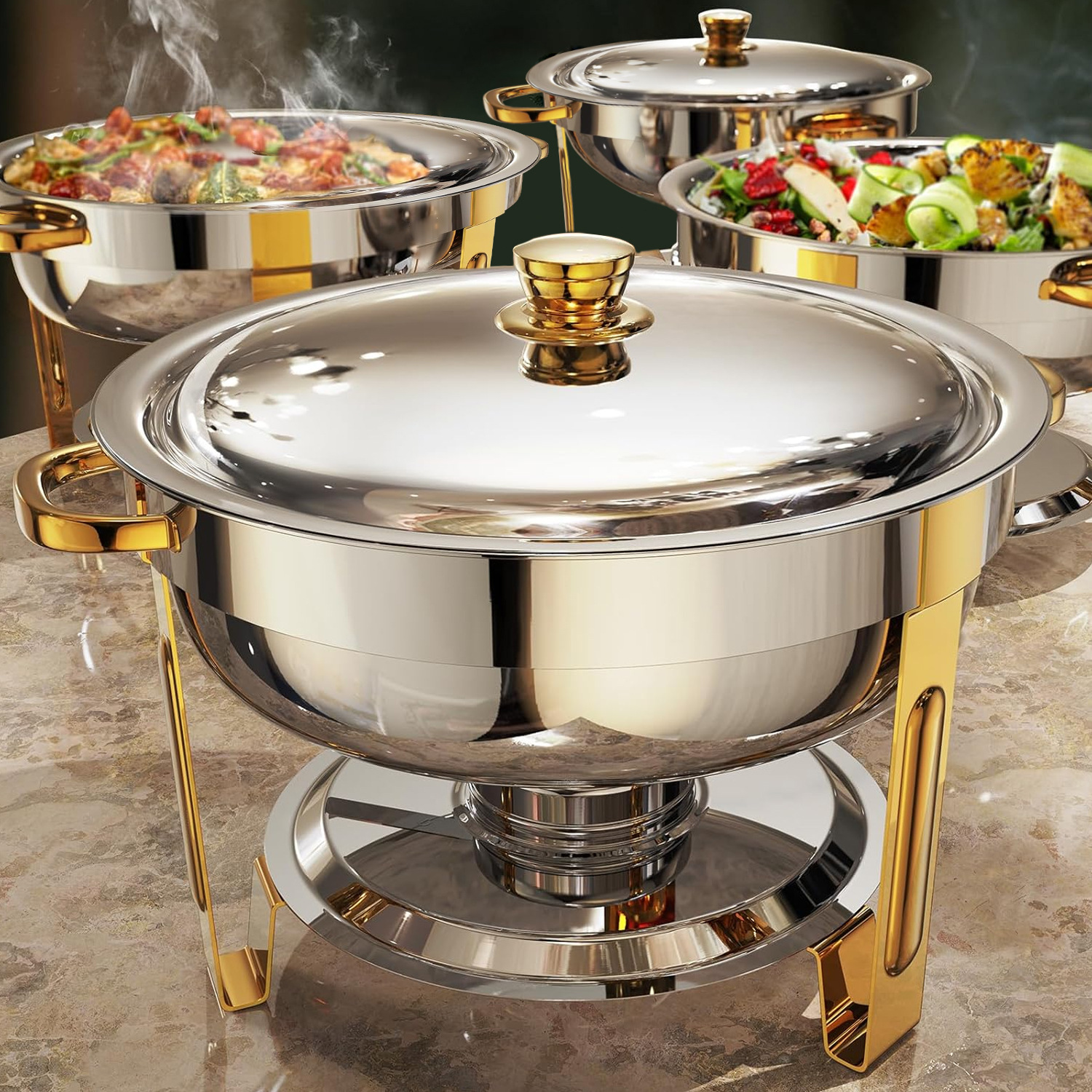 Cross-Border Source Heating Container Holding Furnace Commercial Alcohol Furnace Thickened Stainless Steel Buffet Stove Hotel Restaurant