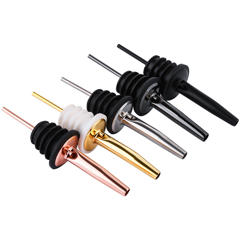 Stainless Steel Wine Spinner Wine Stopper Bottle Stopper Wine Spinner Oil Spinner Wine Guide With Cap Multi-Color Factory Direct Sales Specification drawing