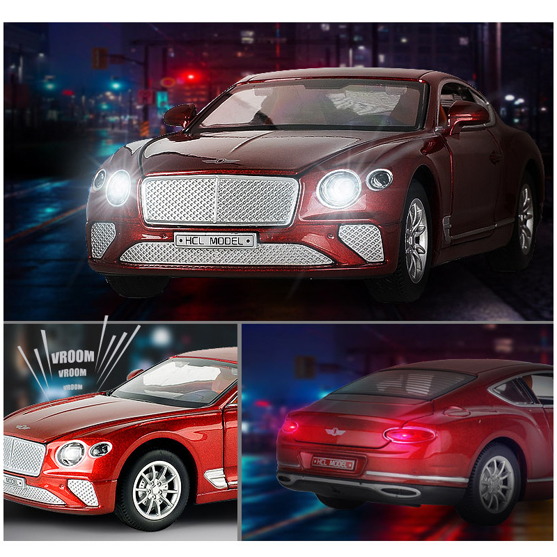 Continental Bentley alloy car model 1:22, car model ornament, birthday gift, model toy collection Limited edition details Picture