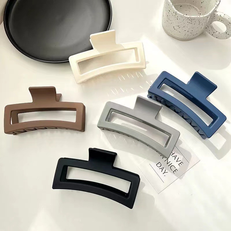 Korean Instagram Hair Grab Square Clip Headpiece Clip Back Of Head Bath Shark Clip Scrub Hair Oversize Clip
