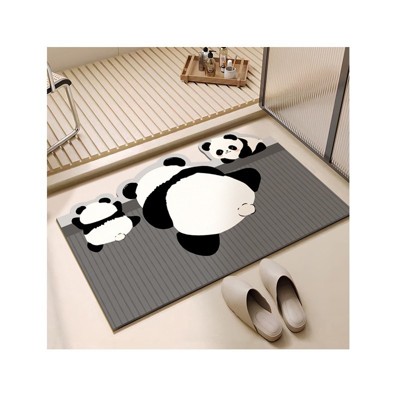 Cartoon animal diatom mud floor MATS, bathroom and toilet quick-drying water-absorbing floor MATS, anti-slip and dirt-resistant floor MATS at the toilet door Item Picture