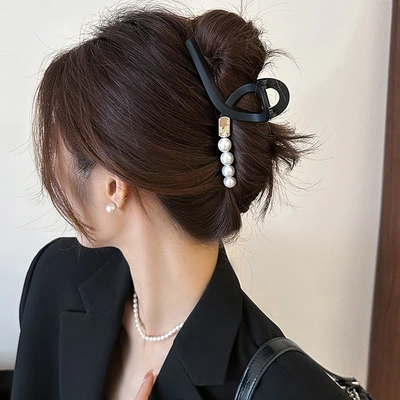 Vintage Korean Frosted Hair Clip Women's Back Of The Head Feel Large Grab Clip Women's 2023 New Updo Shark Clip