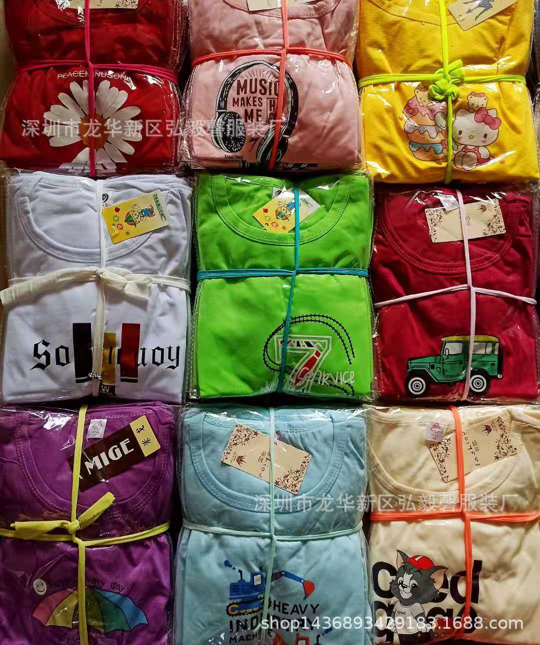 Brand children's clothing factory wholesale Guangzhou foreign trade children's short-sleeved T-shirts low price stock available Specification image