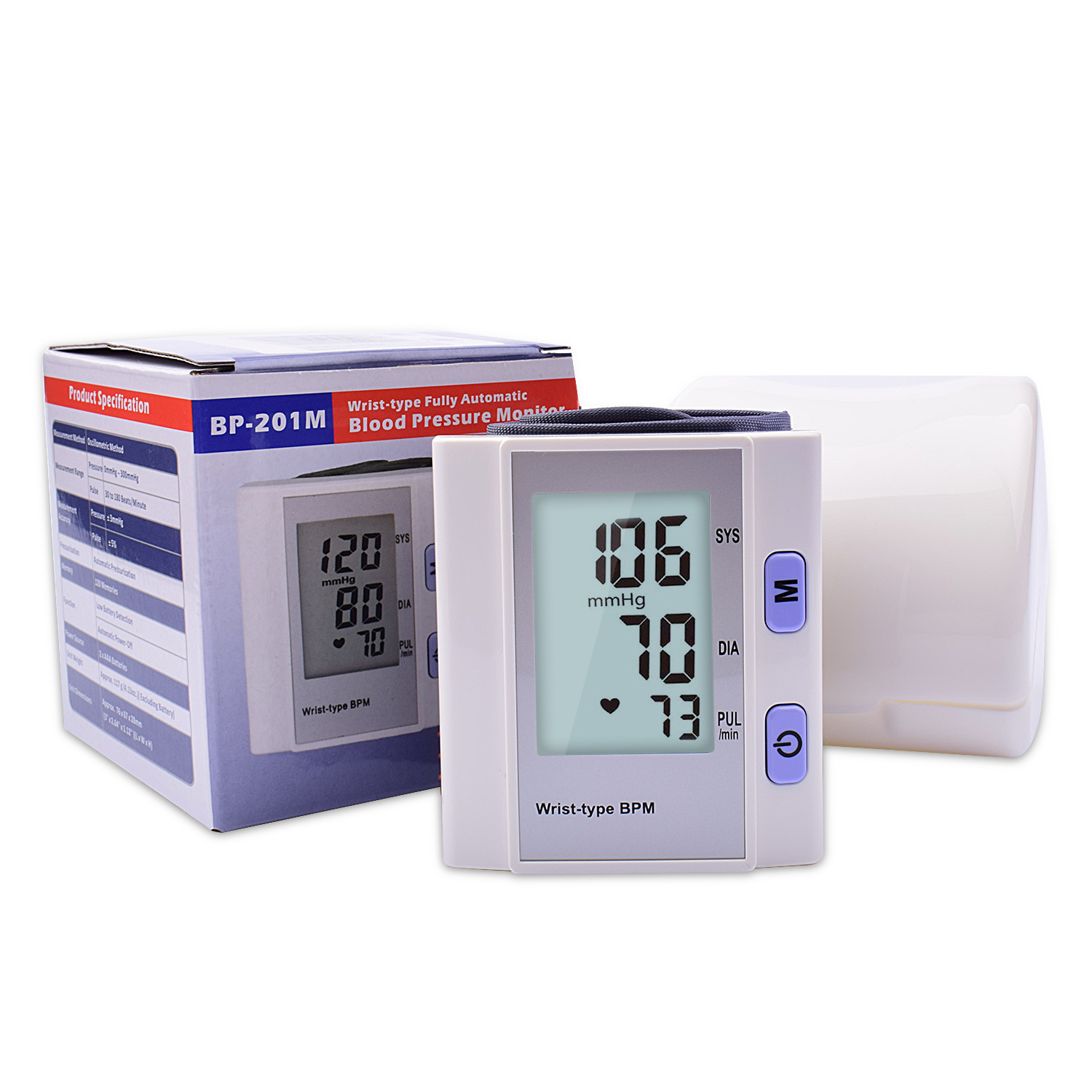 English Wrist Sphygmomanometer Electronic Blood Pressure Measuring Instrument Wrist Type Home Machine Manometer Wholesale Application Scenario