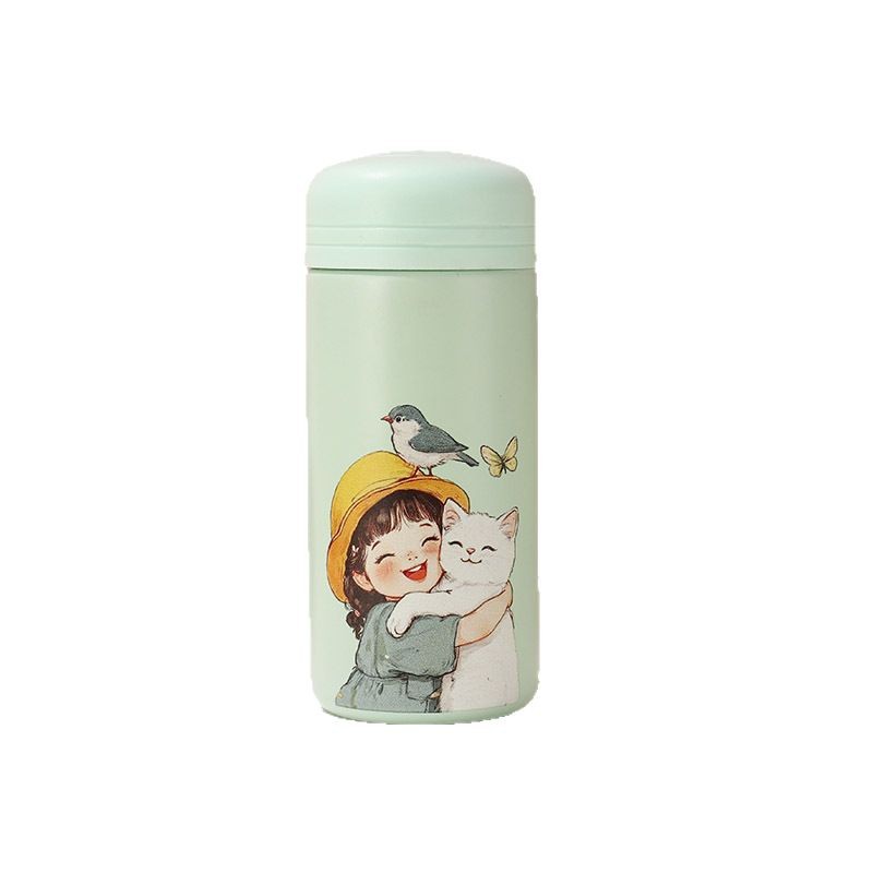 保温杯/水杯/杯子/金属钛杯/不锈钢保温杯白底实物图