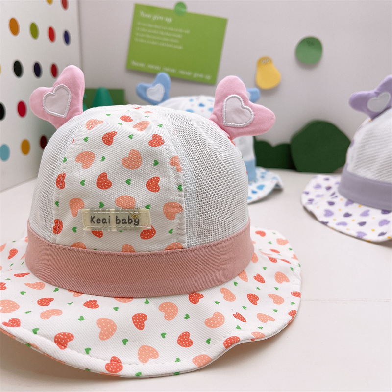 Children's Fisherman Hat Children's Hat Summer Cartoon Embroidered Baby Net Hat Breathable Eye Shade Children's Beach Hat Summer Baby Hat Application Scenario