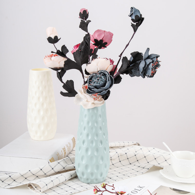 Factory direct sales of plastic vases, European-style colored decorative vases, dried flowers, plant flower arrangements, and modern home decorations Specification image