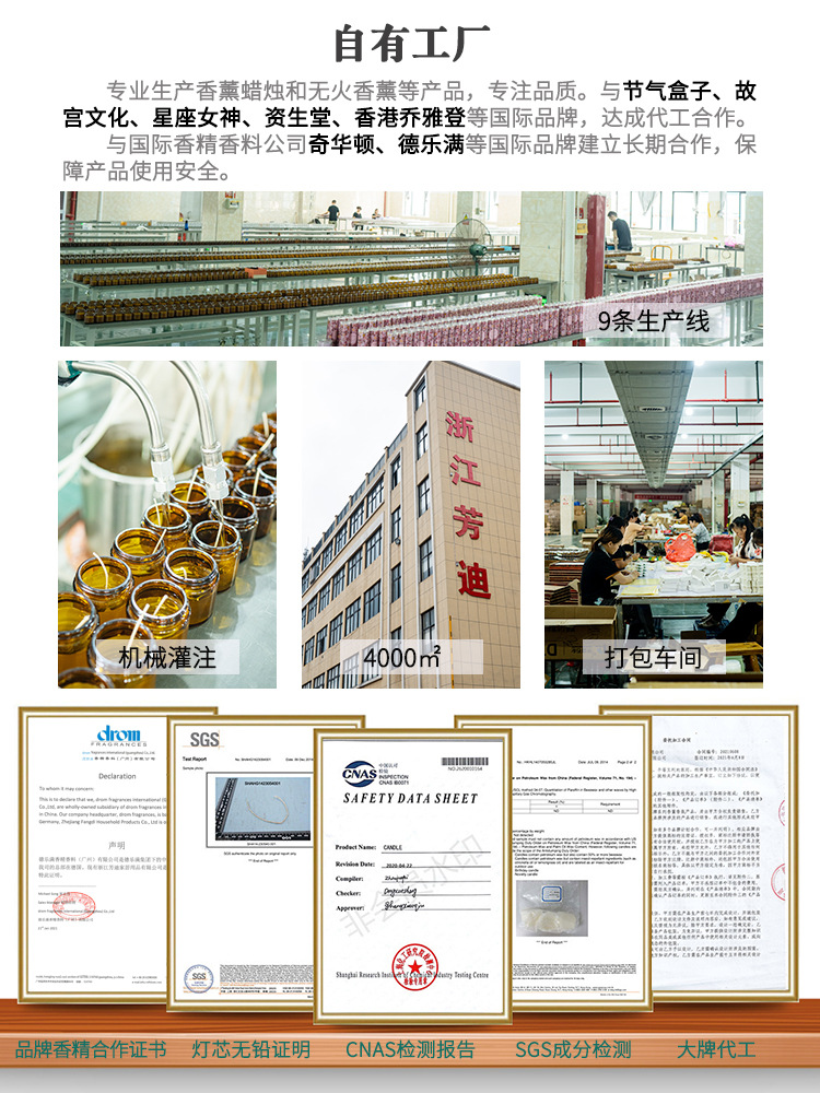 香氛蜡烛香精大豆蜡无烟蜡烛家居卧室清新空气香薰蜡烛礼品蜡烛详情图2