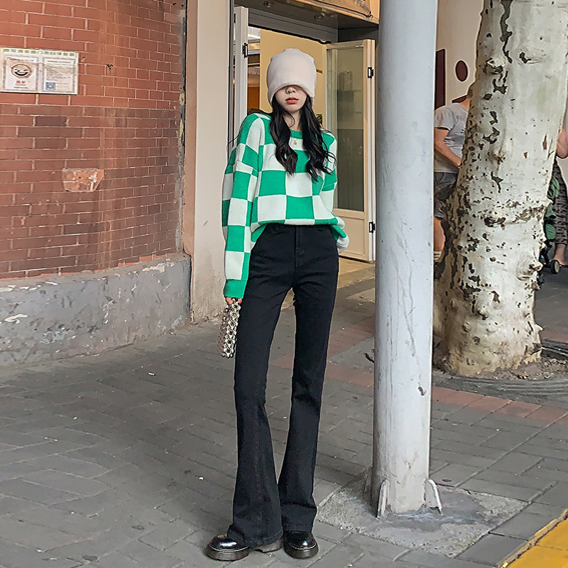 微喇牛仔裤女细节图