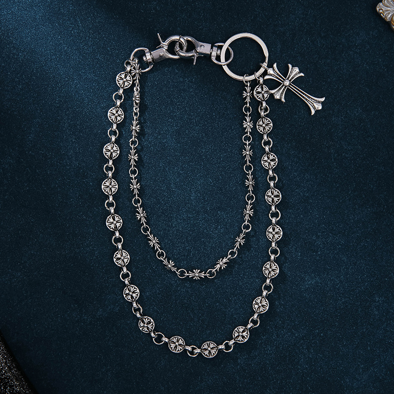 Klodo element pants chain, bag pendant, sword, round beads, cross waist chain, lobster buckle pendant, jeans chain details Picture