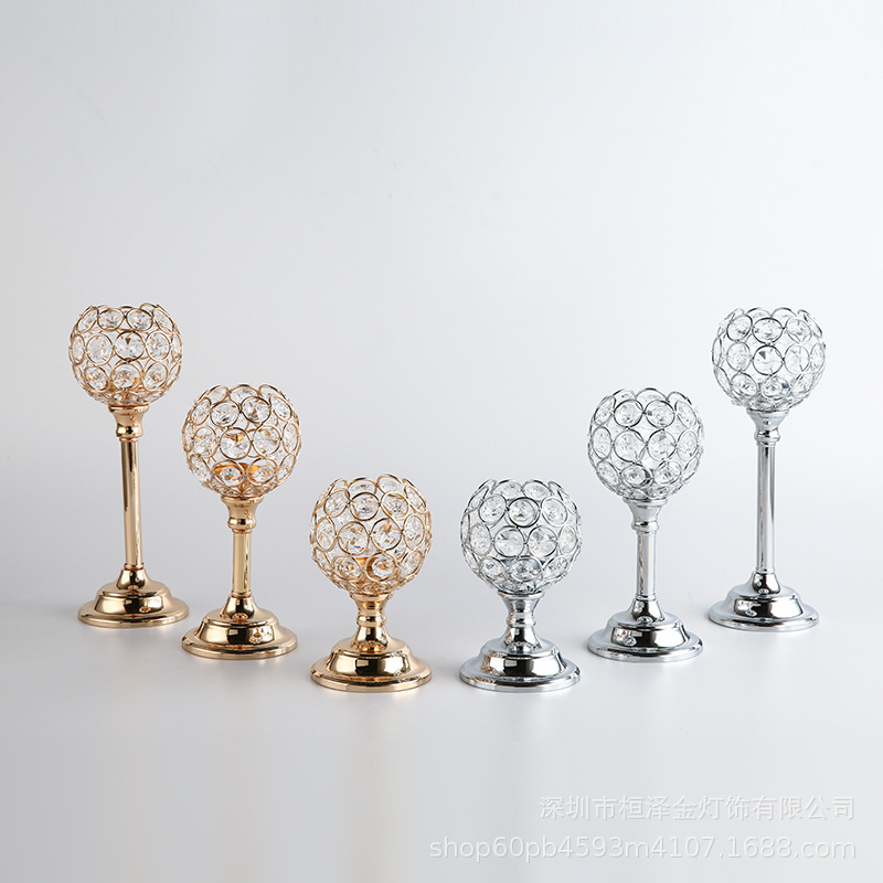 Cross-border Amazon European-style Nordic romantic dinner, retro modern dining table, wedding candle stand ornaments Specification image